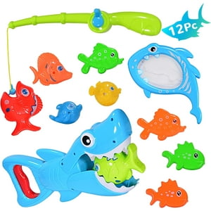 Baby Bath Toys for Toddlers 1 2 3 Years Boys Girls,Shark Grabber Toy Fishing Game Bathtub Toys for Kids 2-4 Year INvench