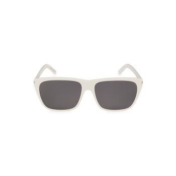 Классические прямоугольные солнцезащитные очки 57 мм Saint Laurent
