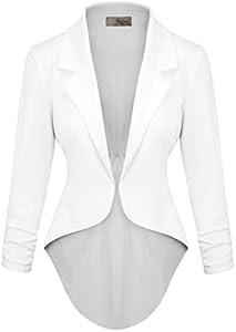 Hybrid & Company Womens Casual Work High Low Blazer Jacket - JK45590 Hybrid & Company