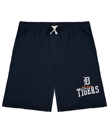 Men's Navy Detroit Tigers Big and Tall French Terry Shorts Profile