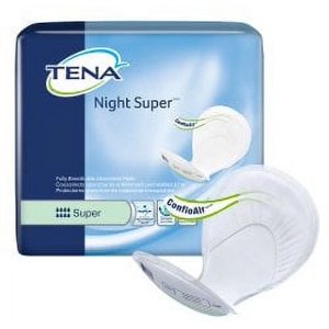 Essity HMS North America Inc Bladder Control Pad TENA Night Super 27 Inch Length Heavy Absorbency Dry-Fast Core One Size Fits Most Unisex Disposable Tena