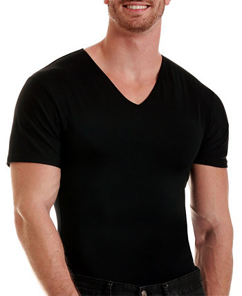 Men's Power Mesh Compression Short Sleeve V-Neck T-shirt Instaslim