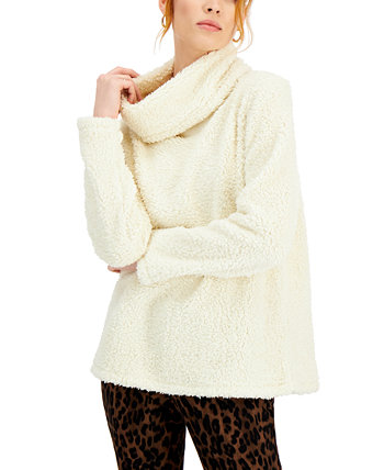 Пуловер из шерпы с воротником под горло, созданный для Macy's Style & Co