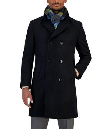 Мужское двубортное шерстяное пальто классического кроя Nautica