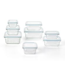 Контейнеры для хранения пищевых продуктов из закаленного стекла Glasslock с запирающимися крышками, набор из 16 предметов Glasslock