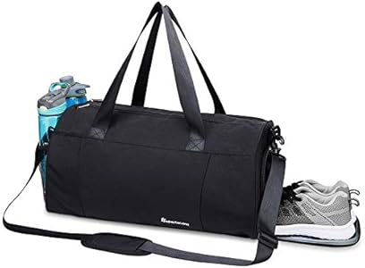 Сумка дорожная sportsnew Sports Gym Bag с отделением для обуви и карманом для мокрой одежды, черная Sportsnew