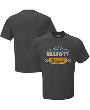 Мужская темно-серая футболка Chase Elliott Duel в винтажном стиле Hendrick Motorsports Team Collection