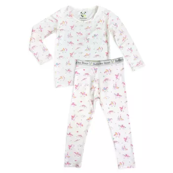 Baby's &amp; Little Kid's Unicorn Long-Sleeve Shirt &amp; Pants Pajama Set Bellabu Bear