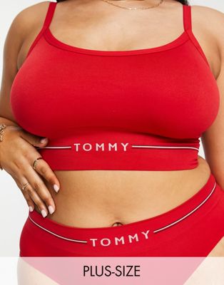 Красный бралетт с подкладкой Tommy Hilfiger Curve Tommy Hilfiger