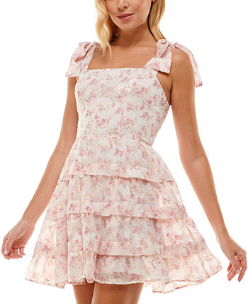 Ярусное платье для юниоров с цветочным принтом Trixxi