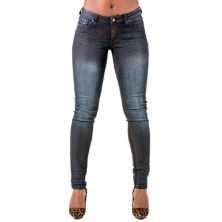 Maya Curvy Fit Metalic Spray Wash Midrise Skinny Jeans Poetic Justice