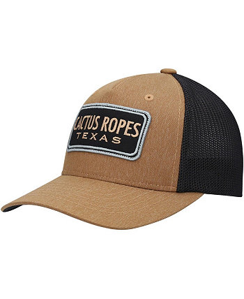 Гибкая шляпа Trucker Big Boys Tan, Black Cactus Ropes Hooey
