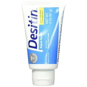 Desitin Rapid Relief Creamy Zinc Oxide Diaper Rash Cream, 2 Ounce (Pack of 2) Desitin