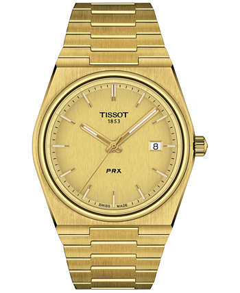 Мужские часы PRX с браслетом из нержавеющей стали золотистого цвета, 40 мм Tissot