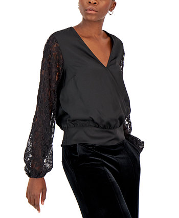 Женская блузка с кружевными рукавами, созданная для Macy's INC International Concepts