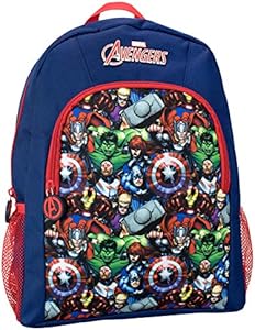 Marvel Backpack For Boys | Avengers Backpack | Captain America And Iron Man Backpacks | Kids Superhero Bag | Blue One Size Marvel