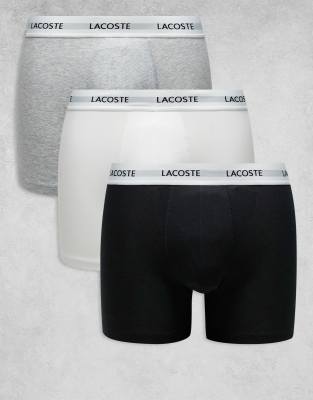 Lacoste 3-pack boxer briefs in multi with white waistband Lacoste