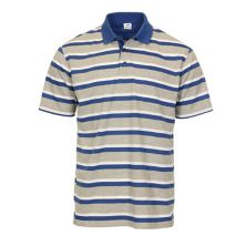 Gioberti Mens Regular Fit Stripe Short Sleeve Polo W/ Pocket Gioberti