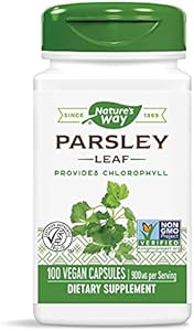 Nature's Way Premium Herbal Parsley Leaf Provides Chlorophyll, 100 Vegan Capsules (Веганские капсулы) Nature's Way