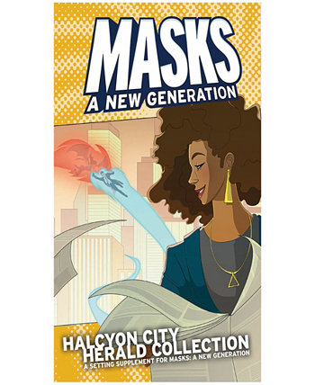 Маски - книга нового поколения, расширение коллекции Halcyon City Herald, ролевая игра, мягкая обложка, настольная ролевая игра о супергероях, полноцветная, время работы 2–4 часа Magpie Games