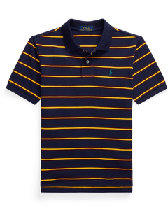 Рубашка-поло из хлопковой сетки в полоску (для больших детей) Polo Ralph Lauren