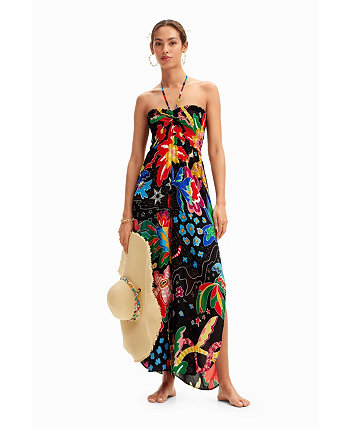 Women's Jungle design halter neck jumpsuit Desigual