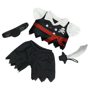 Pirate Outfit Teddy Bear Clothes Fits Most 8"-10" Make Your Own Stuffed Animal Plush Gear