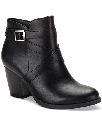 Women's Zetaa Strappy Belt-Heel Booties, Created for Macy's Style & Co