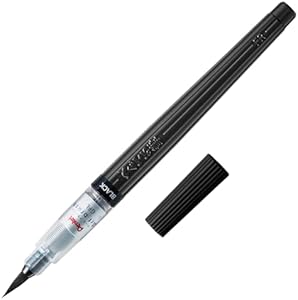 Универсальная кисть для рисования Pentel Art Brush Black XGFL-101, для векторной и акварельной техники Pentel