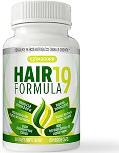 Hair Vitamins - Scientifically Formulated To Nourish Hair Follicles & Scalp For Thinning Hair, Faster New Hair Growth. Contains Hair Growth Herbals For Longer, Stronger, Thicker Hair EzyAbsorb