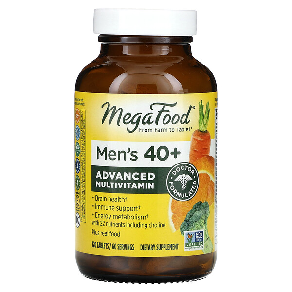 Мужской 40+ мультивитамин - 120 таблеток - MegaFood MegaFood