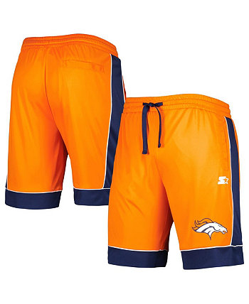 Мужские оранжево-темно-синие модные шорты, любимые поклонниками Denver Broncos G-III Sports
