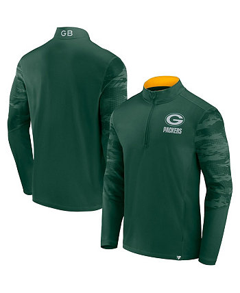 Мужская зеленая, золотистая куртка с молнией до четверти Green Bay Packers Ringer Fanatics