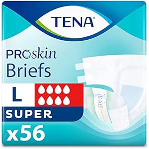 TENA Incontinence Adult Diapers, Maximum Absorbency, Disposable Briefs, ProSkin - Large - 56 ct Tena