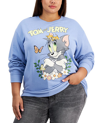 Trendy Plus Size Tom And Jerry Springy Graphic Sweatshirt Love Tribe