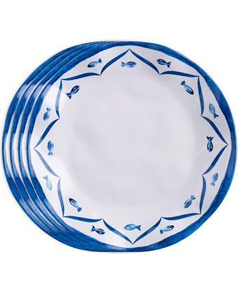 Набор столовых тарелок Sardinia 10,5 дюймов/4 Q Squared