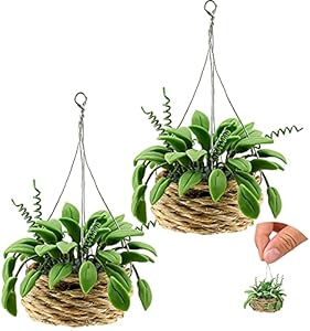 Skylety 2 Pieces 1:12 Miniature Dollhouse Plants Miniature Bonsai Plant Dollhouse Christmas Tree Mini Potted Houseplant Hanging Bonsai Pot Model for Toddlers Girls and Boys Toys DIY Skylety