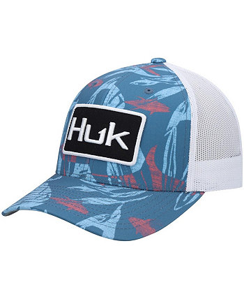 Мужская синяя кепка с логотипом Ocean Palm Trucker Snapback HUK