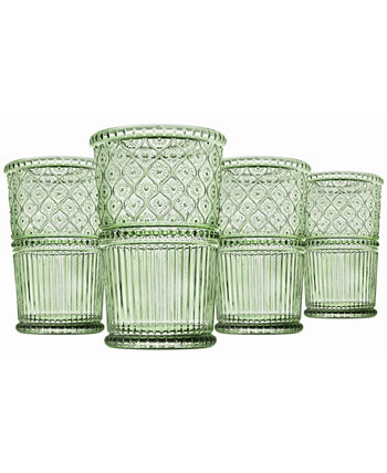 Винтажные стаканы Claro Modern, набор из четырех, 12 унций Godinger