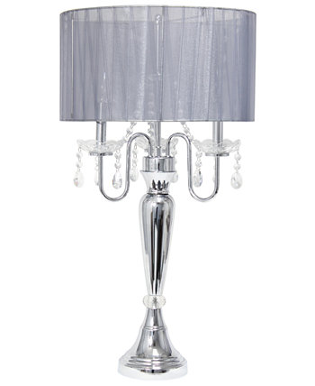 Романтическая настольная лампа с прозрачным абажуром Elegant Designs