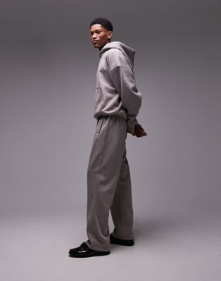 Светло-коричневые спортивные брюки премиум-класса Topman прямого кроя TOPMAN