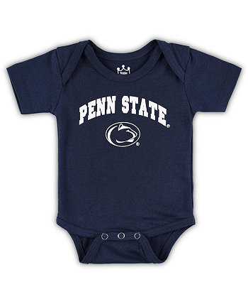 Infant Boys and Girls Navy Penn State Nittany Lions Arch Over Primary Logo Bodysuit Little King Apparel