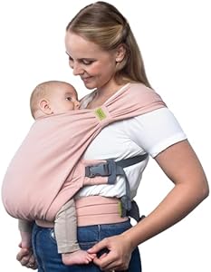 Boba Bliss Hybrid Baby Carrier Newborn to Toddler - 2-in-1 Baby Wrap & Baby Carrier - Pre-Wrapped Baby Sling Wrap Newborn - Certified Hip-Healthy - Soft & Stretchy Baby Sling Carrier- 7-35 lbs (Grey) Boba