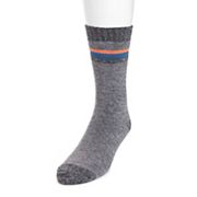 Men's MUK LUKS Stripe Top Crew Socks Muk Luks