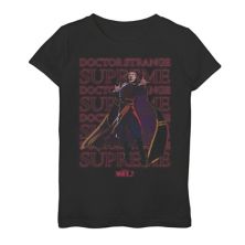 Футболка с графическим изображением «Доктор Стрэндж» для девочек 7–16 лет «Marvel What If Doctor Strange Supreme» Marvel