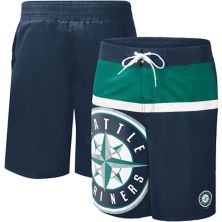 Men's G-III Sports by Carl Banks Navy Seattle Mariners Sea Wind Swim Shorts G-III Sports by Carl Banks