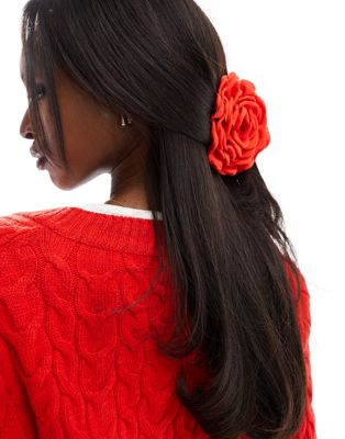Kaiia corsage hair clip in red Kaiia