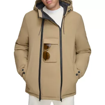 Эластичная пуховая куртка Anzen с двойной молнией спереди Andrew Marc