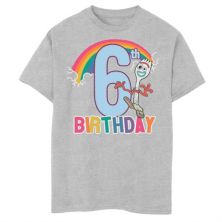 Disney / Pixar Toy Story 4 Boys 8-20 Forky 6th Rainbow Birthday Husky Tee Disney