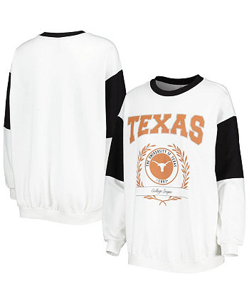 Женская белая толстовка с пуловером Texas Longhorns It's A Vibe Dolman Gameday Couture